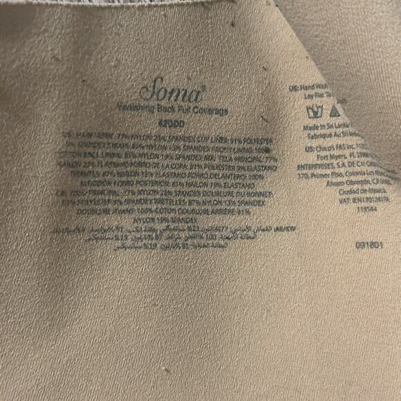 Soma Vanishing Back Full Coverage Bra Tan 42DDD Seamless Underwire - Picture 3 of 3